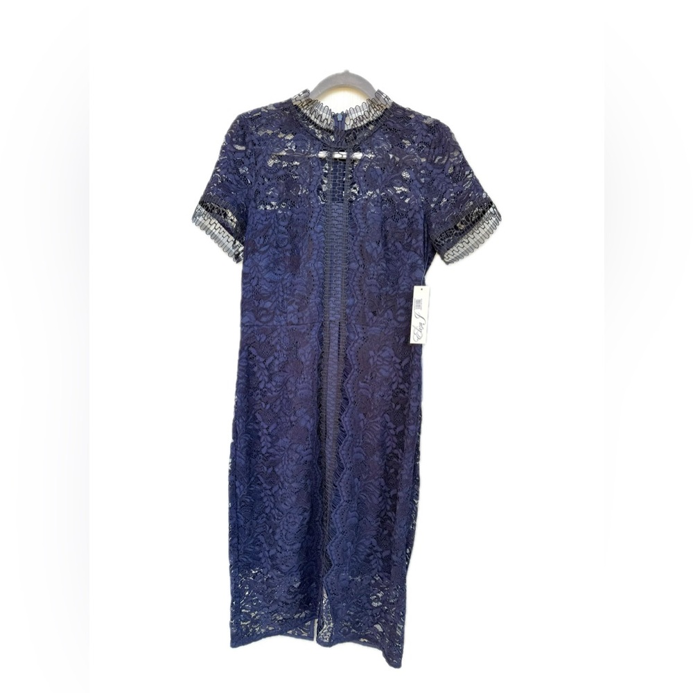 Eliza J Navy Lace Dress